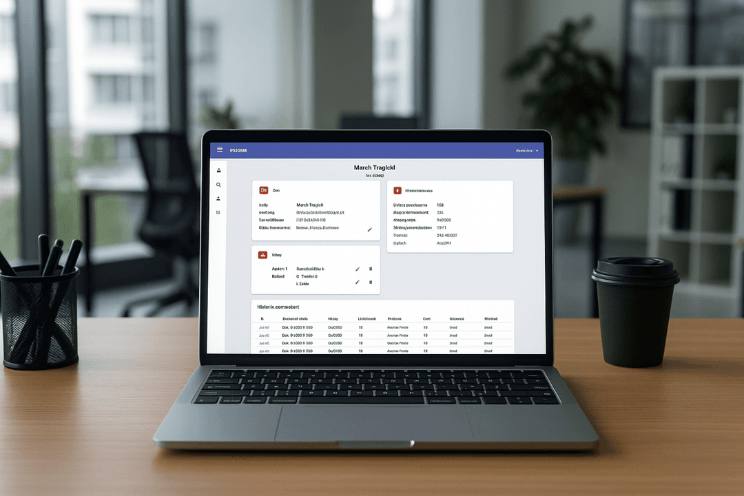 Laptop showing Fit CRM example